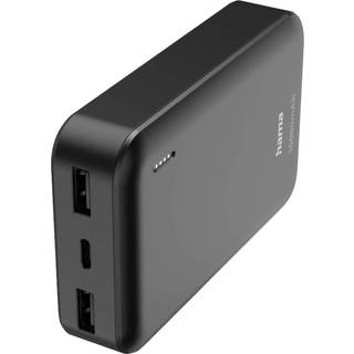 Hama 'Pocket 10' Power Pack 10000 mAh Anthracite Powerbank - Sort - 10000 mAh