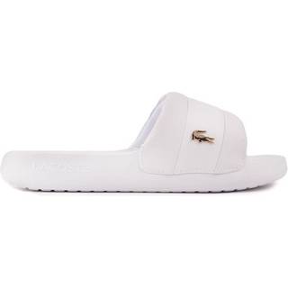 Lacoste Serve Pin Slides, White - 43