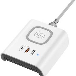 Budi - Wireless charger QC3 0 2xUSB 5V 2 4A White