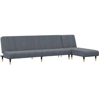 sofasæt 2 dele velour mørkegrå