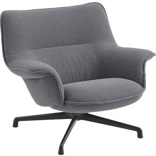 Muuto Doze lænestol lav swivel base Ocean 80-anthracite black