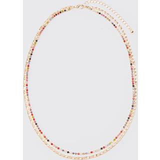 Mens 2 Pack Layered Necklace In Multi