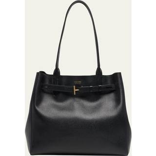 Tom Ford Tara Large grained leather tote bag - black - One Size
