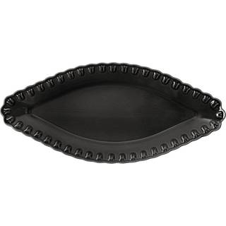 Potteryjo Tulipa Serveringsfad 20x45 Cm - Serveringsfad Stentøj Almost Black - 025506-V2440