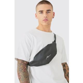 Mens Man Signature Basic Bumbag In Black
