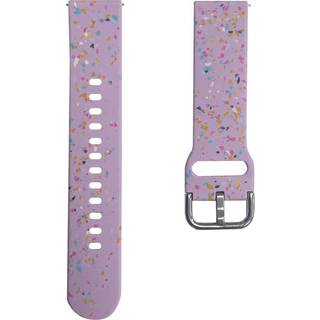 Smartwatch Silikone Universal Rem (20mm) m. Terrazzo Mønster - Lilla