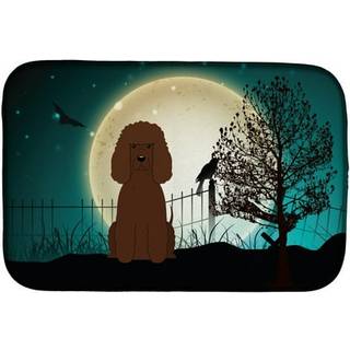 """" Caroline's Treasures Halloween Scary Irish Water Spaniel Dish Drying Mat 14 X 21 """"