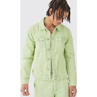 Mens Regular Cord Jacket In Sage