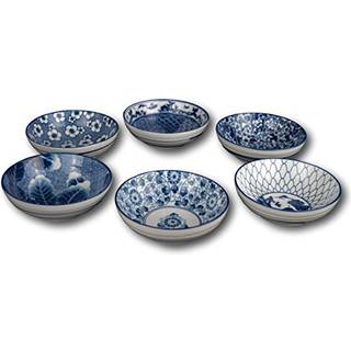 Porcel?ns kinesiske japanske sk?ls?t med gratis 6 porcel?nsskeer s?t p? 6