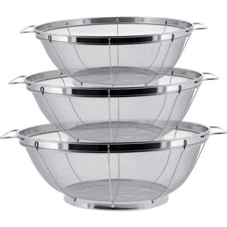 U.S. Kitchen Supply - 3 -stykket Colaander Set - Rustfrit st?l Mesh -sil -netkurve med h?ndtag og hvilebase - 11 """" 5 kvart 9.5 """" 4 kvart og 8.5