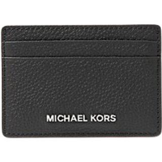 MK Pebbled Leather Card Case - Black - Michael Kors - ONE SIZE