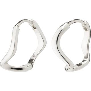 Pilgrim ALBERTE organiske hoop øreringe sølvbelagt