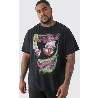 Mens Plus Spider Man License T-shirt In Black