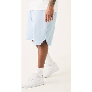 Mens Sky Blue Plus Volly Heavy Weight Ribbed Short