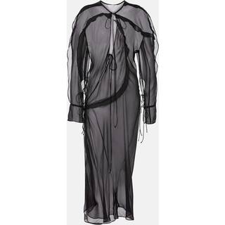 Christopher Esber Ruffled silk midi dress - black - XS