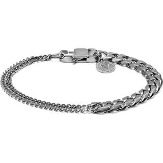 Carlos Amager Armbånd m. Sølvfarvet Curb-Kæde