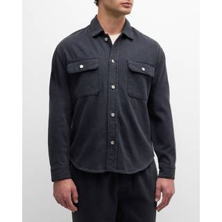 Frame Cotton terry overshirt - blue - EU 46