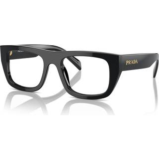 Prada Kvinde PR A17V 16K1O1 Optiske stel Acetat Sort Transparent Firkantet Normal