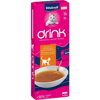 Vitakraft Cat Drink m. Kylling-smag og Taurin - 5x30 g.