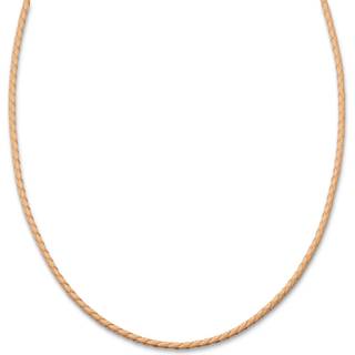 Tenvis | 3 mm Sandfarvet Læder Halskæde