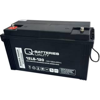 Q-Batteries 12LS-120 / 12V - 128Ah 10-års AGM batteri