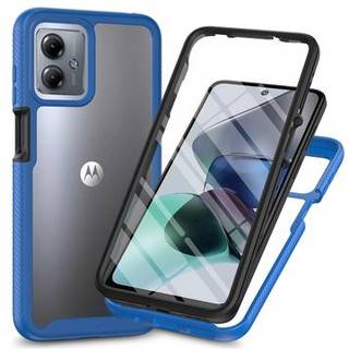 Motorola Moto G54 360 Beskyttelse Cover - Blå / Klar