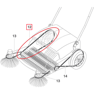 Nilfisk Alto rundrem Floortec 380 lang/højre