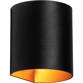 Smart væglampe sort med messing inkl. Wifi G9 - Sabbio