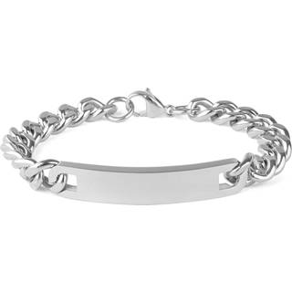 10mm Sølvtonet ID-armlænke i Rustfrit Stål