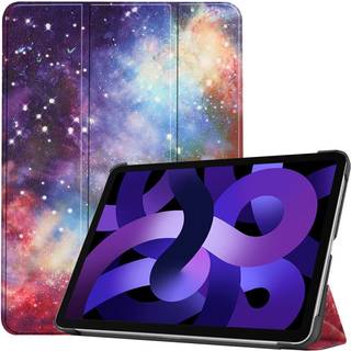 EIDERWOOD iPad Air 11" (2025 / 2024) Tri-Fold Kunstlæder Flip Cover m. Vågeblus Funktion - Galakse