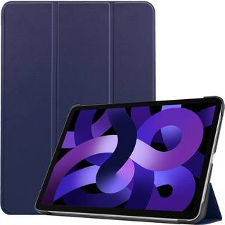 EIDERWOOD iPad Air 11" (2025 / 2024) Litchi Tri-Fold Læder Cover - Blå