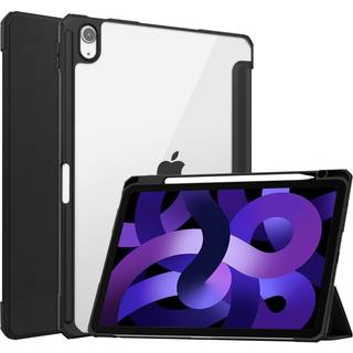 EIDERWOOD iPad Air 11" (2025 / 2024) Hybrid Flip Cover m. Pen Holder - Sort & Gennemsigtig