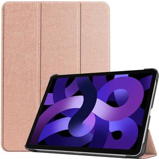 EIDERWOOD iPad Air 11" (2025 / 2024) Litchi Tri-Fold Læder Flip Cover - Rose Gold