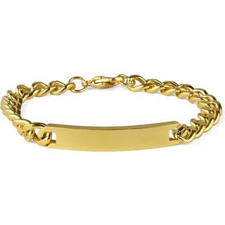 7 mm Guldtonet ID-armlænke i Rustfrit Stål