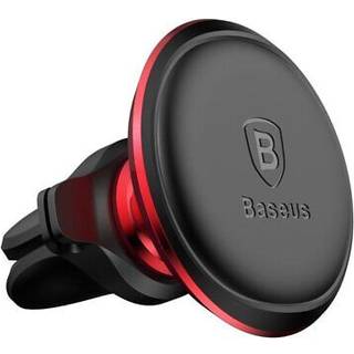 Baseus Magnetisk Mobilholder til Bil m. Kabelholder - Sort / Rød