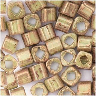 itoshii cube Perlen 3x3mm 6g - Marmor Braun