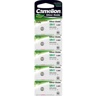 Camelion Sølvoxid-Knapcelle SR41/SR41W / G3 / 392 / LR41 / 192 5er Blister