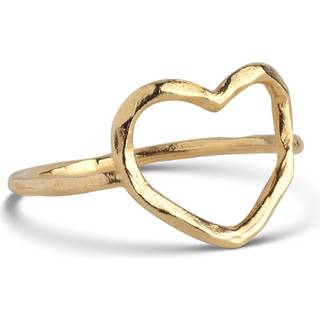 Enamel - Organic Heart ring i forgyldt sølv