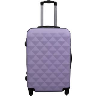 Kuffert - Hardcase - Str. Medium - Diamant lilla - Smart billig rejsekuffert