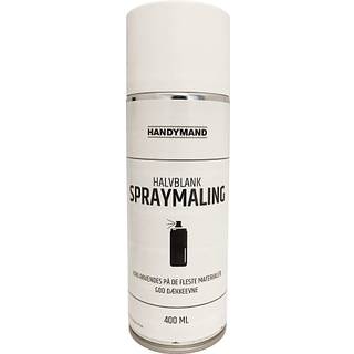 Handymand spraymaling halvblank 0,4 liter - hvid (På lager i butik)