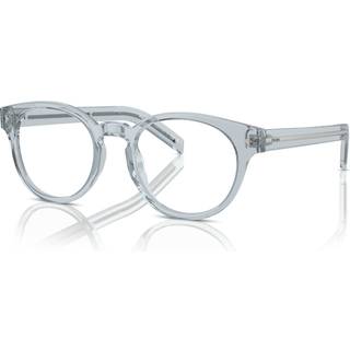 Prada Mand PR A14V 19T1O1 Optiske stel Acetat Blå Transparent Pantos Normal