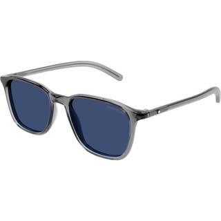 Montblanc Mand MB0325S 002 Solbriller Grå Blå Rund