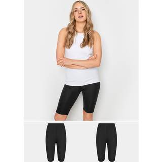 Lts 2 Pack Tall Women's Black Stretch Cycling Shorts Size 12