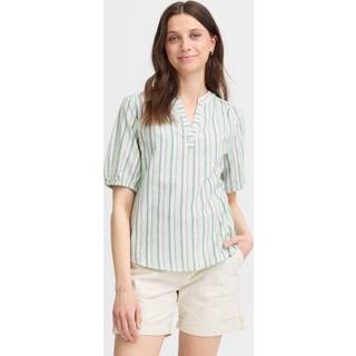 Jannie Kortærmet Bluse, Brook Green Mix, XL