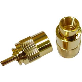 VHF-kontakt PL259 1852-Marine, til Ø10 mm kabel, til lodning, guldbelagt, 2-pack