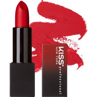 Kiss New York Professional Rich Pigmentered Lipstick Smooth & Creamy Satin Finish Langvarig infunderet med sheasm?r og vitamin E (Ruby Lust)