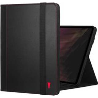 iPad Pro 13" Leather Case (M4 2024) - Black with Red Detail