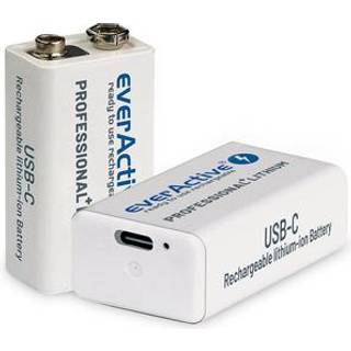EverActive Professional+ Lithium USB-C genopladeligt 9V batteri - 550mAh