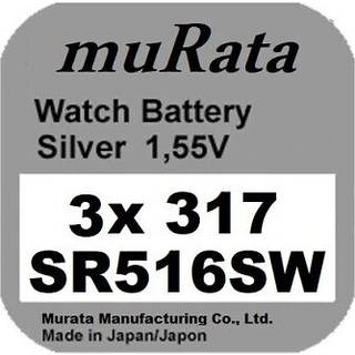 Batteri Seiko 317 Knapcellebatteri 1 stk. SR516SW - Unisex - Sølvoxid