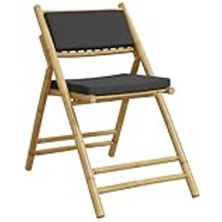 Foldbare Bistrostole Med Hynder Bambus - 6 / Mørkegrå